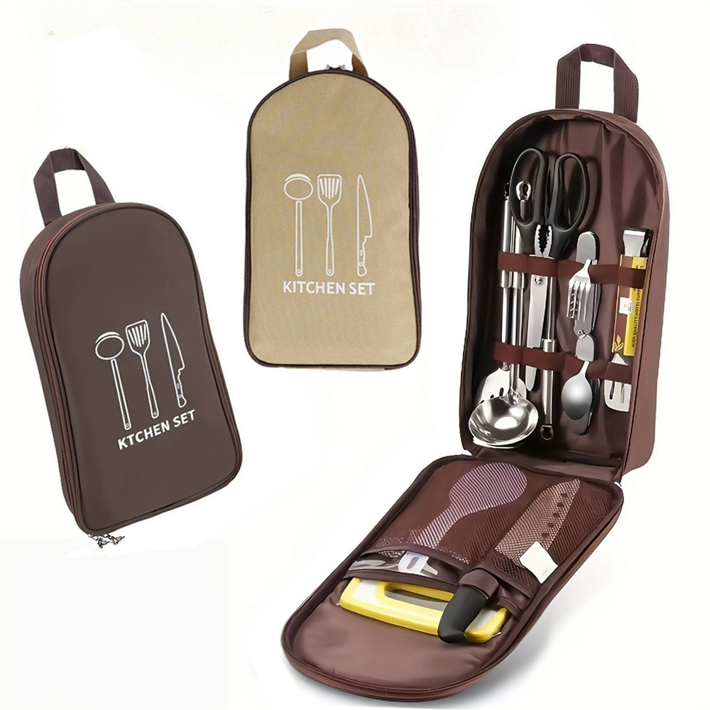 Camping Cooking Utensils Storage - Bolsa de cocina portátil para exteriores,
