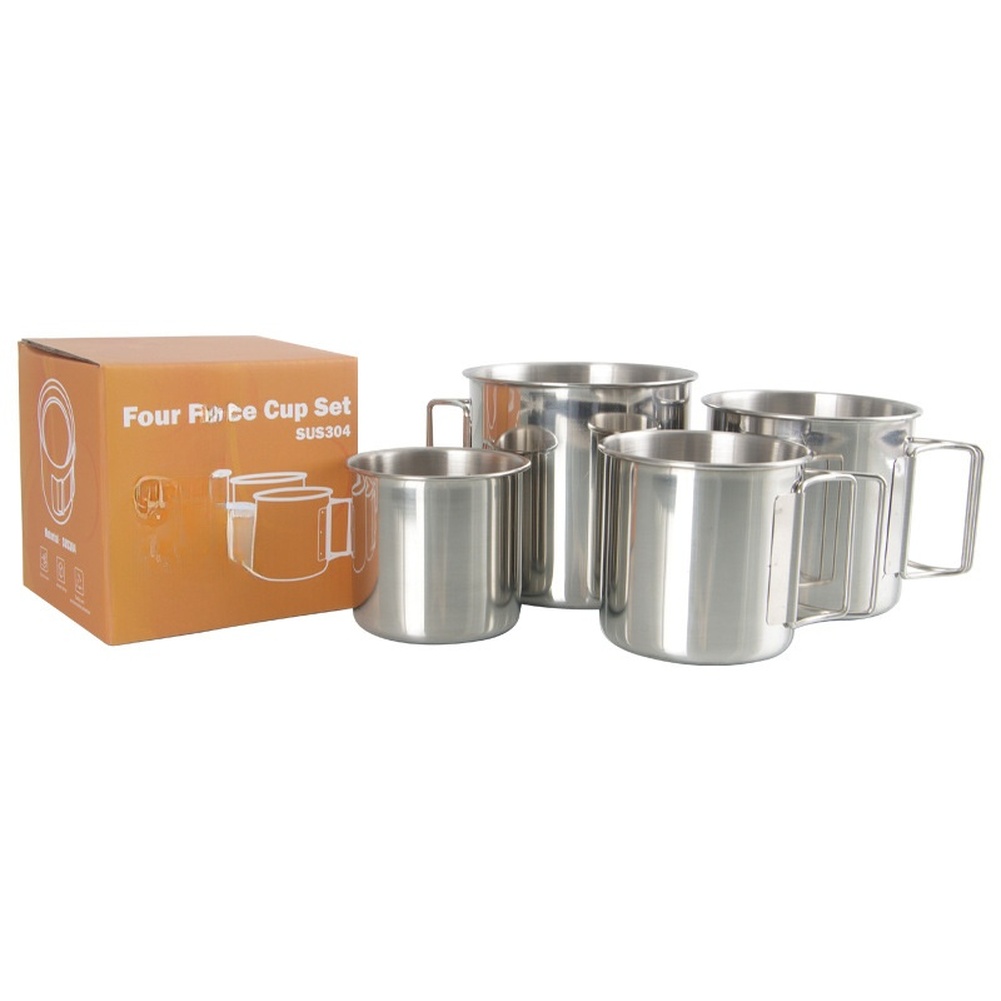 Camping Cooking And Drinking - Juego de tazas de camping de