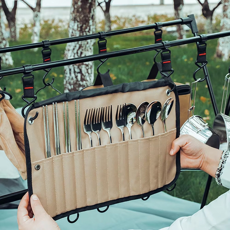 Camping Cooking Utensils Storage - Bolsa de almacenamiento portátil para vajilla