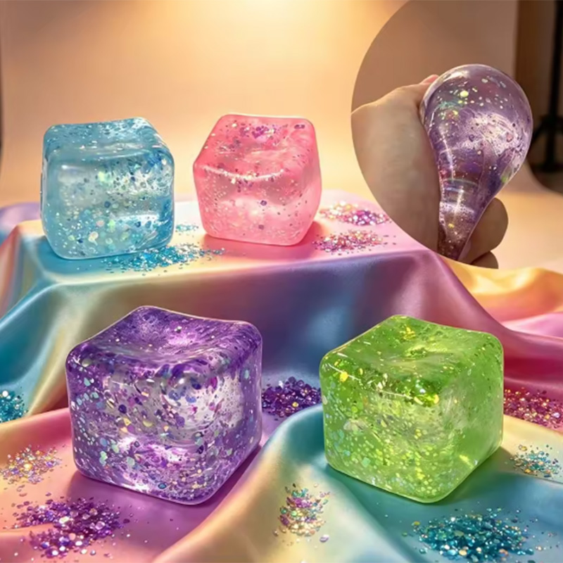 Fire Starter Cube - Cubo de Hielo Antiestrés Brillante y