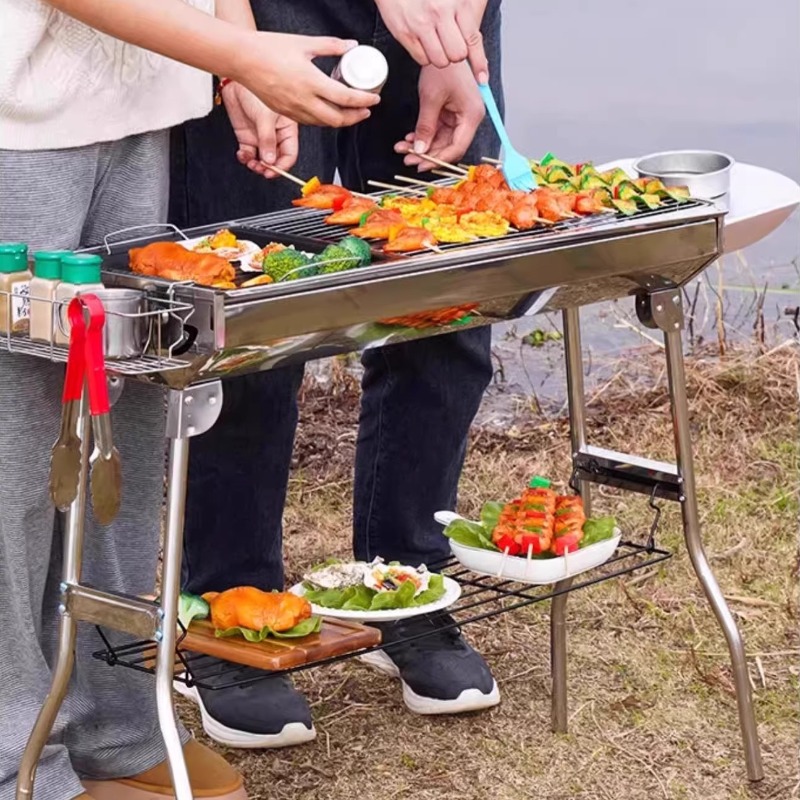 Camping Cooking Requirements - Parrilla de barbacoa de acero inoxidable