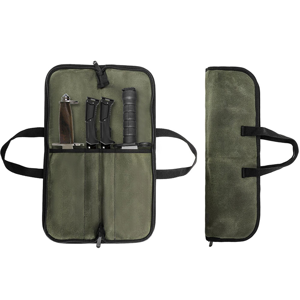 Camping Cooking Roll - Bolsa Enrollable para Cuchillos de Lona
