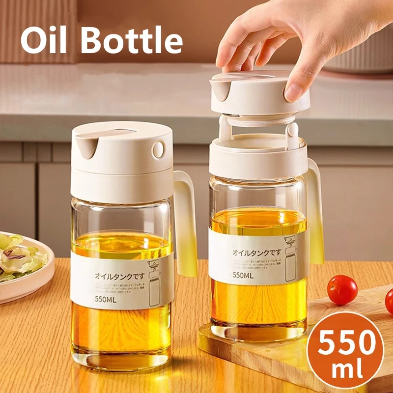 Camping Cooking Oil Container - Botellas de vidrio vertedor de 550mL,
