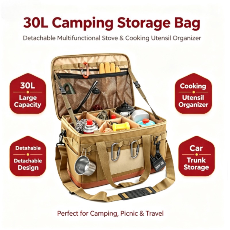 Camping Cooking On Fire - Bolsa de Almacenamiento para Camping de