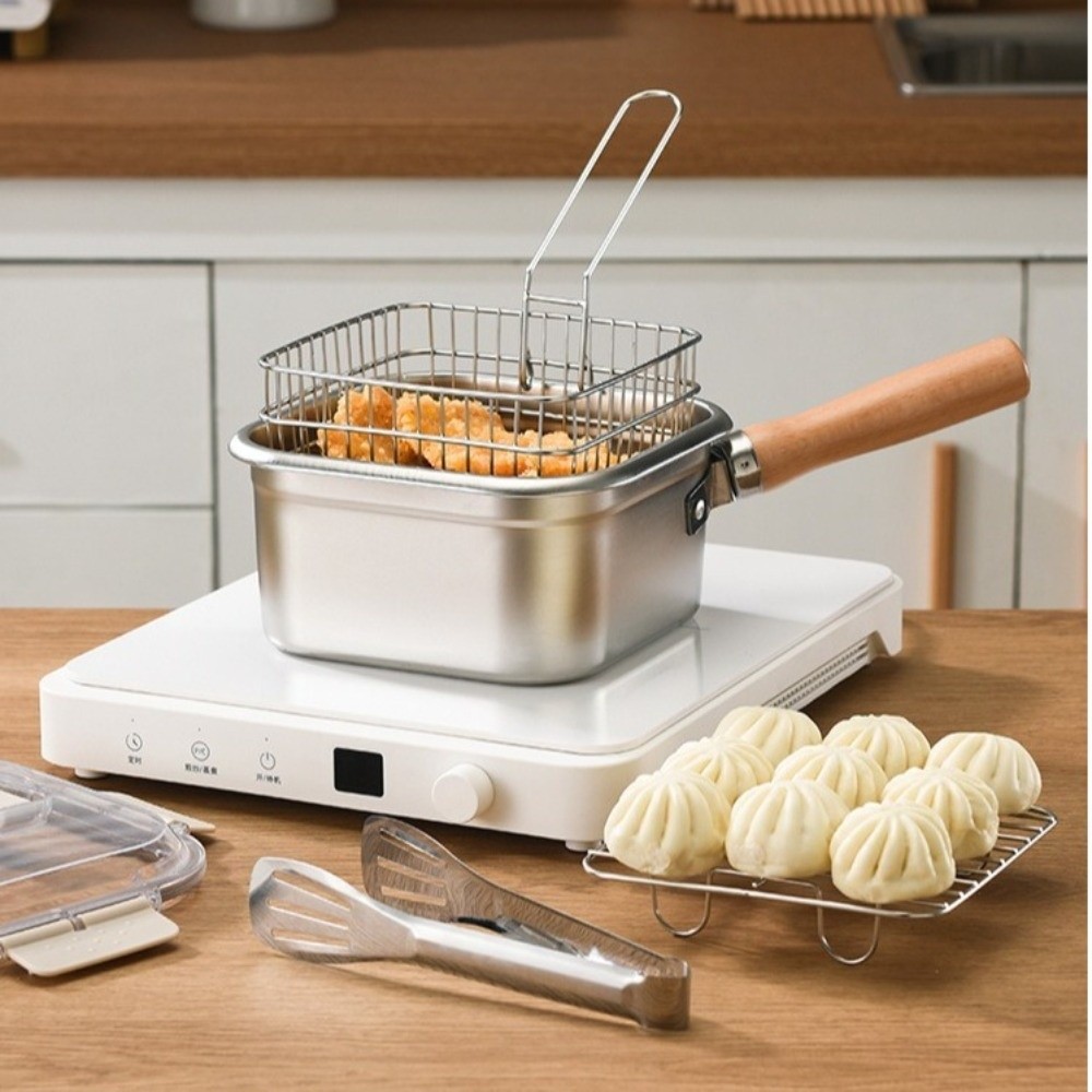 Camping Cooking Utensils Storage - Sartén portátil de acero inoxidable, olla