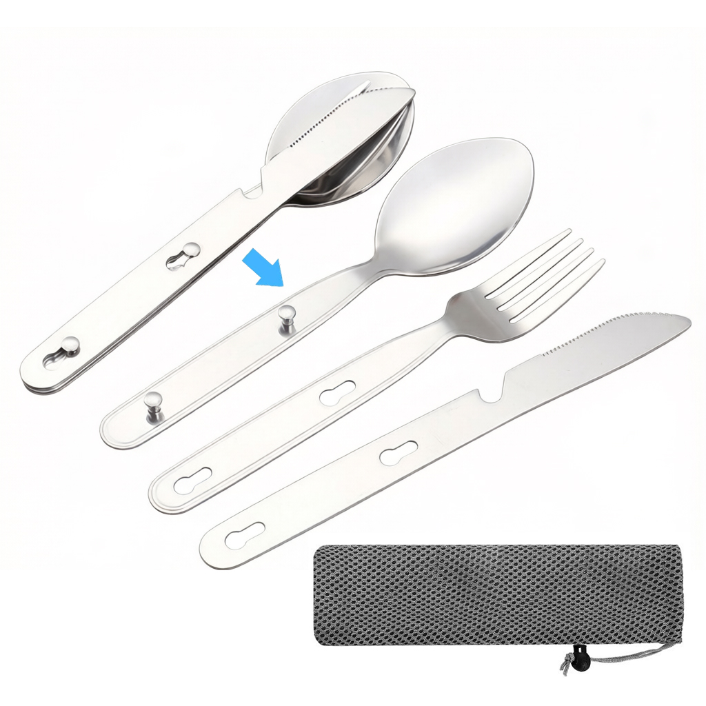 Camping Cooking Utensil Set - Juego de 3 piezas de cuchara,