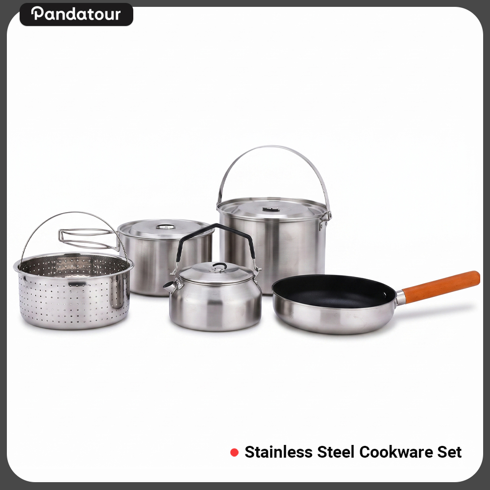 Camping Cooking Can - Pandatour Juego de Utensilios de Cocina