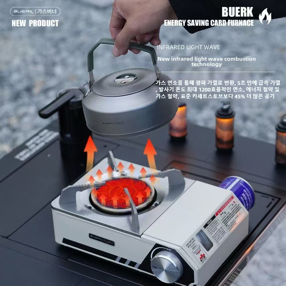 Camping Cooking Butane - Estufa Infrarroja BUERK de 4000W, Portátil,