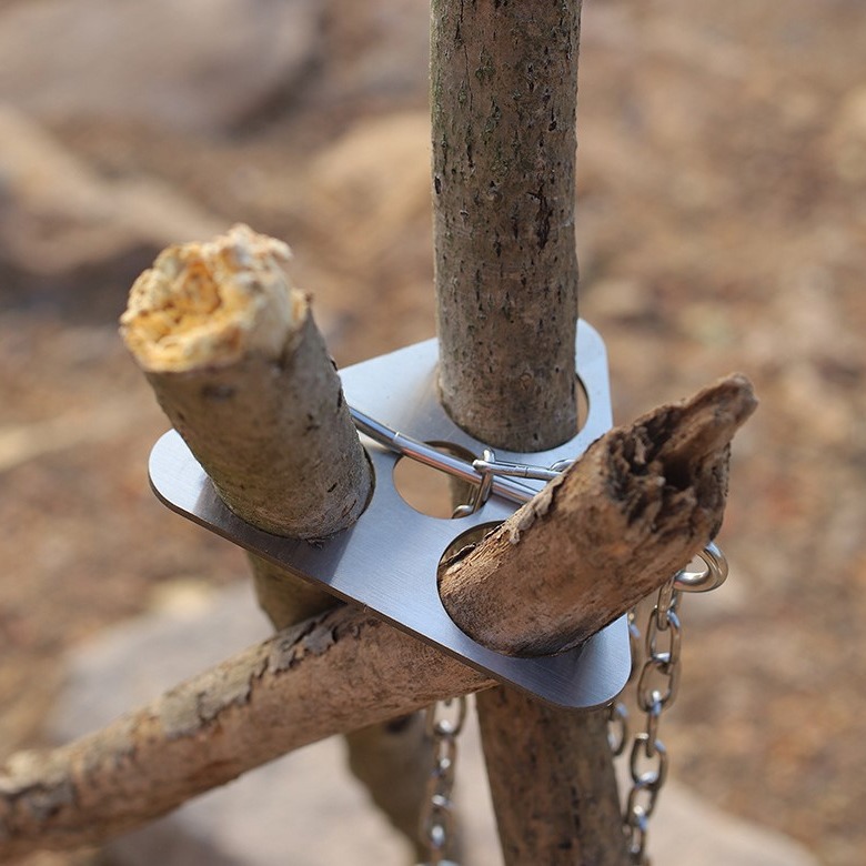Camping Hanging Cooking Pot - Trípode de Acero Inoxidable para Camping,