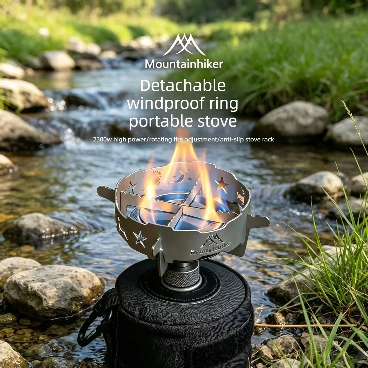 Camping Cooking Butane - Estufa de Camping con Anillo Antiviento