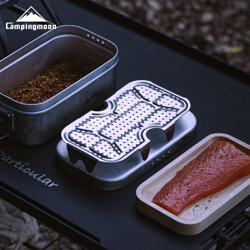 Camping Cooking Disc - CAMPINGMOON Red inferior de aluminio para