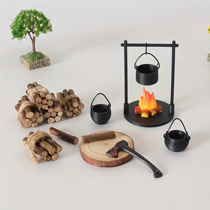 Camping Hanging Cooking Pot - Mini estufa colgante para fogata, olla
