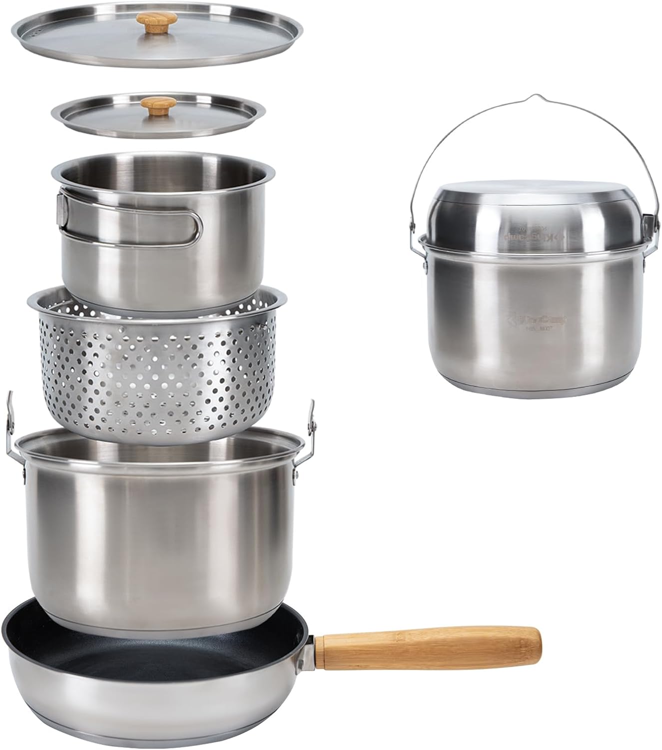 Camping Cooking Set With Kettle - Juego de Utensilios de Cocina para