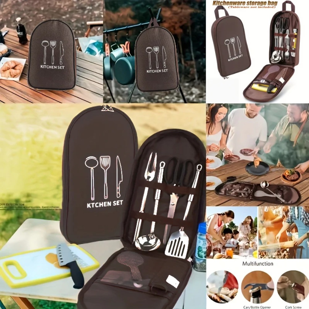 Bolsa de cocina portátil para  - Camping Cooking Utensils Storage reseña y precio