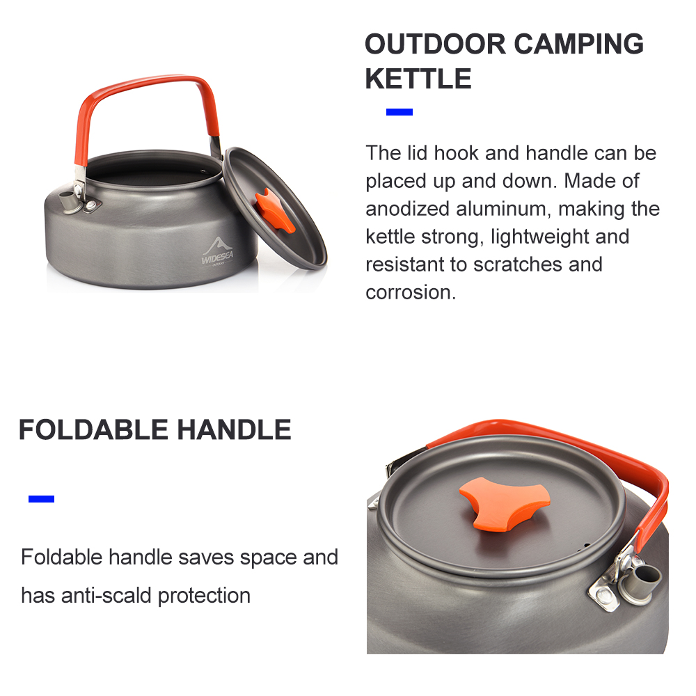 Wideea-hervidor de agua para a - Camping Cooking Utensil Set reseña y precio