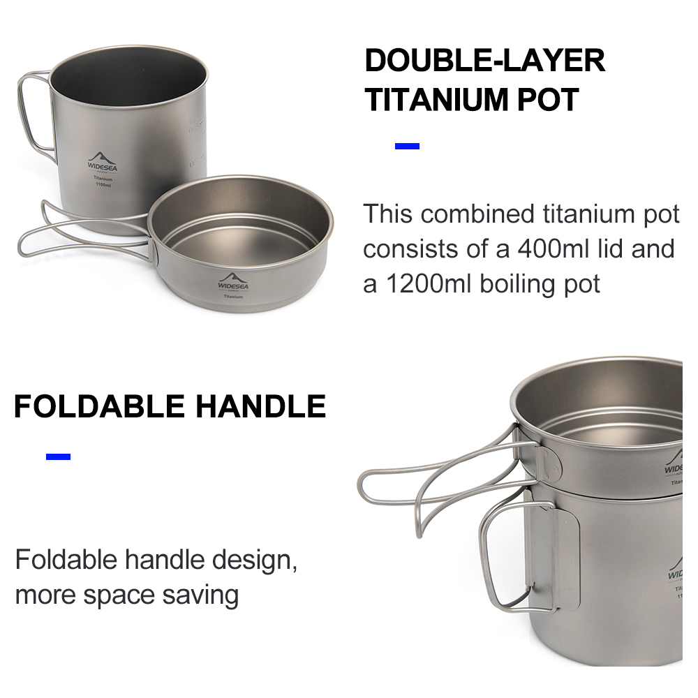 Widesea Olla de camping ultral - Camping Cooking Utensil Set reseña y precio