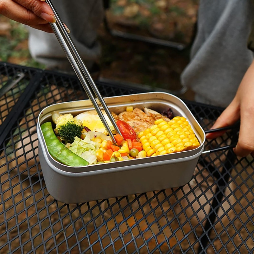 Vajilla ultraligera para acamp - Camping Cooking And Cutlery Set reseña y precio