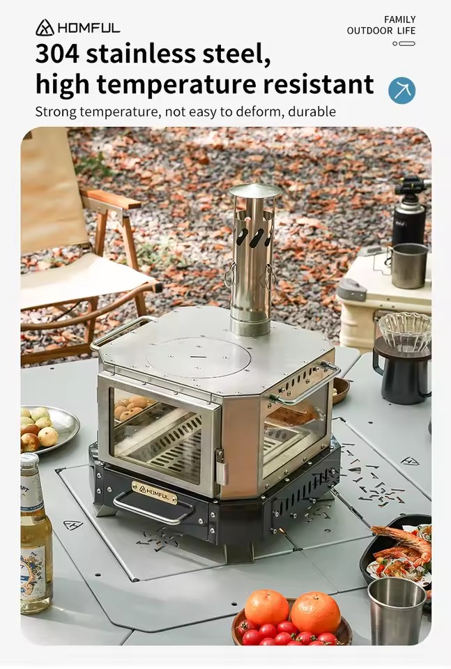 Estufa de Leña Portátil HOMFUL - Camping Cooking Roll reseña y precio