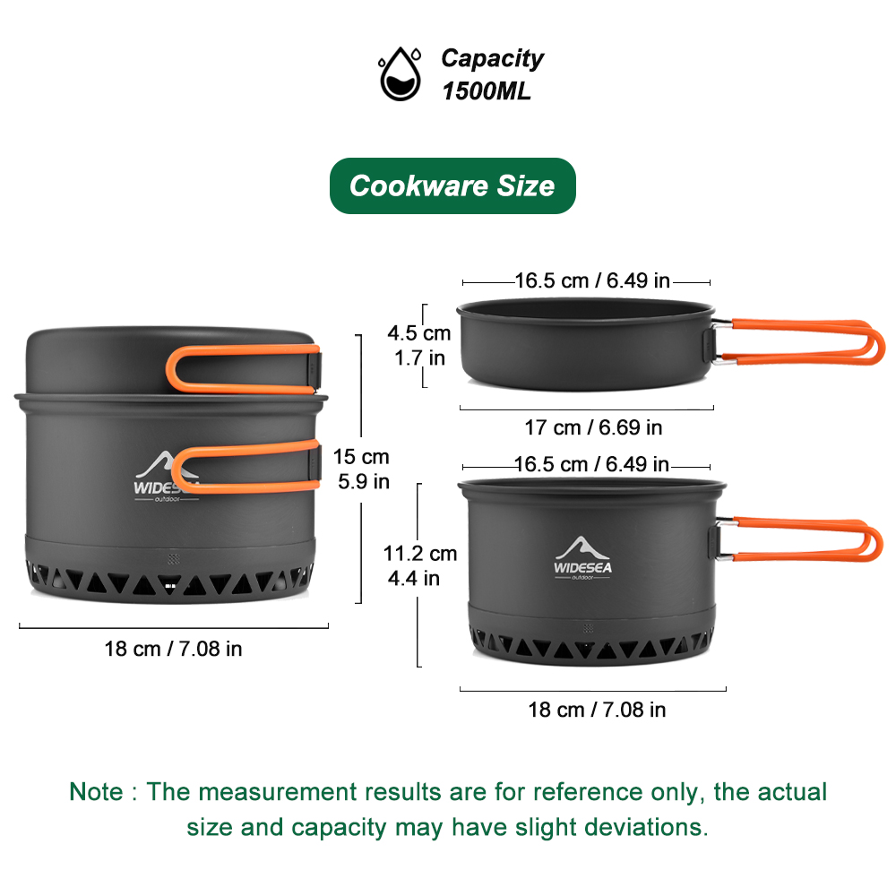 Vajilla para acampar, juego de - Camping Cooking Set Compact reseña y precio