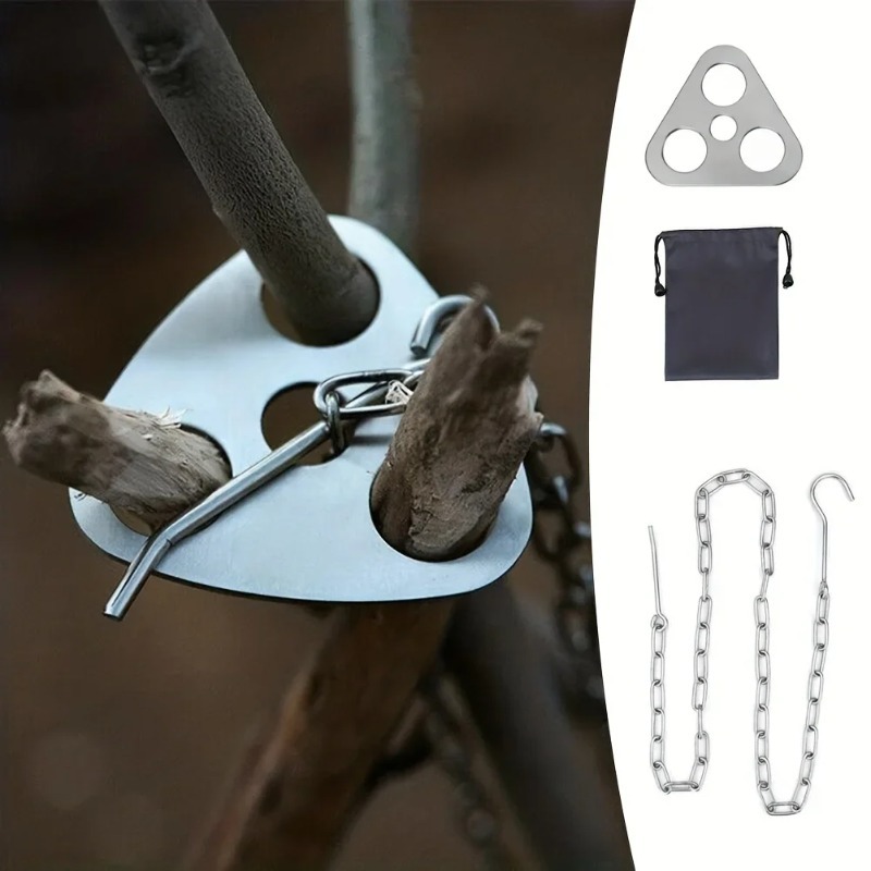 Trípode Portátil Desmontable p - Camping Hanging Cooking Pot reseña y precio