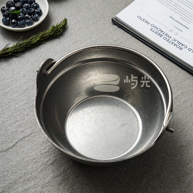 Olla de cocina pequeña de acer - Camping Hanging Cooking Pot reseña y precio