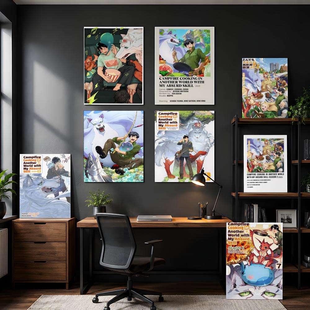 Póster de Arte Mural Autoadhes - Campfire Cooking In Another World reseña y precio