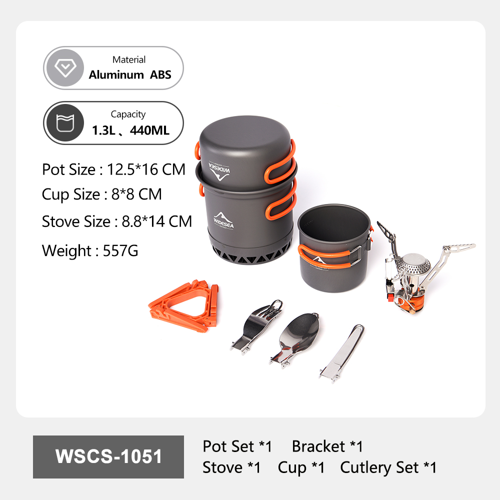 Widesea-Juego de utensilios de - Camping Cooking Set Compact reseña y precio