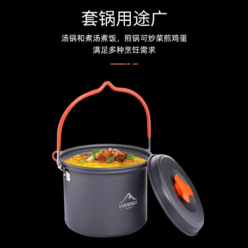 Widesea, suministros para acam - Camping Hanging Cooking Pot reseña y precio