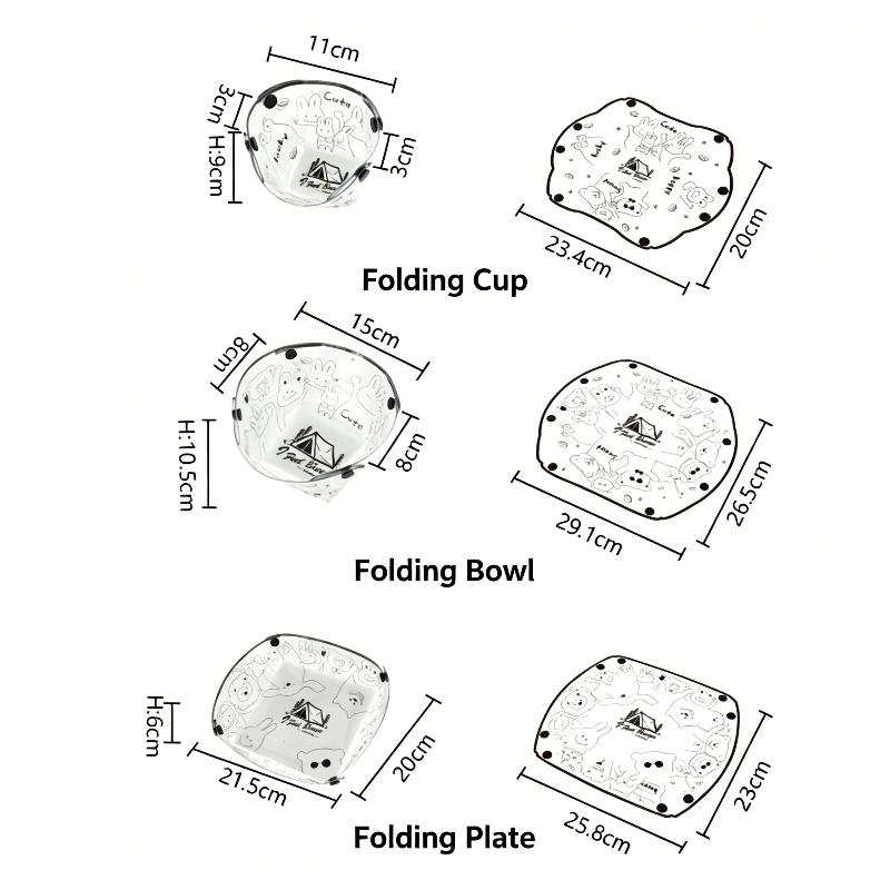 Juego de 1/3 piezas de tazones - Camping Cooking Disc reseña y precio