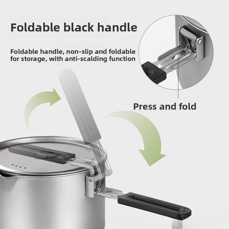 Juego de ollas de titanio puro - Camping Cooking Set With Kettle reseña y precio