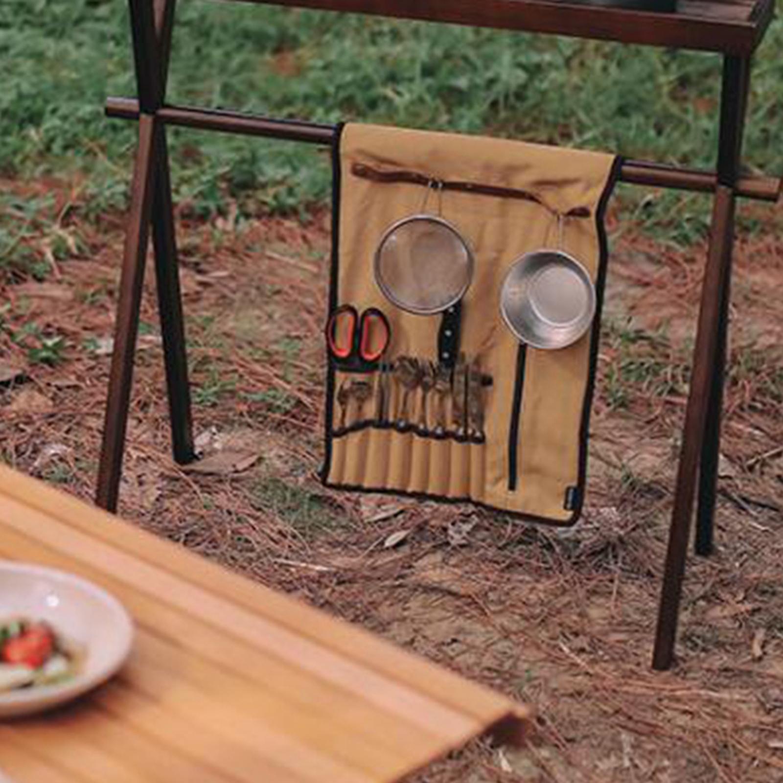 Bolsa enrollable portátil para - Camping Cooking Utensils Storage reseña y precio