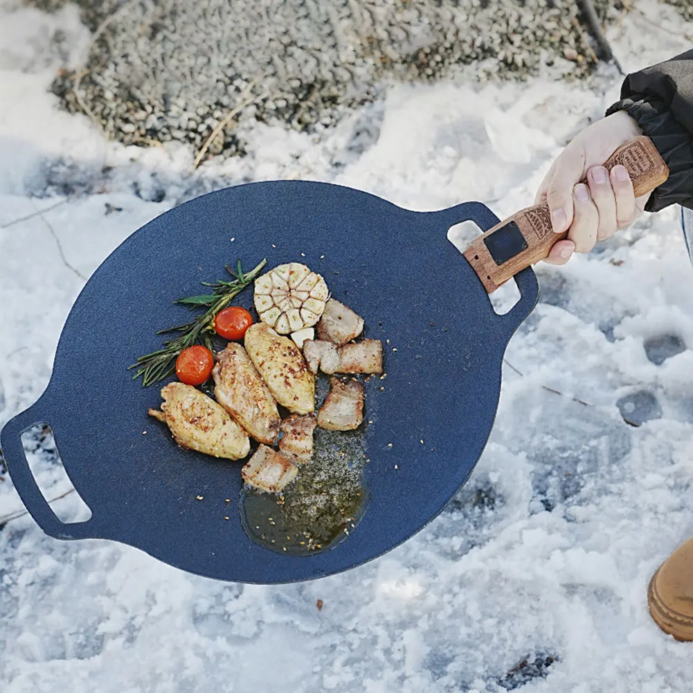 Sartén de madera natural para  - Camping Cooking Disc reseña y precio