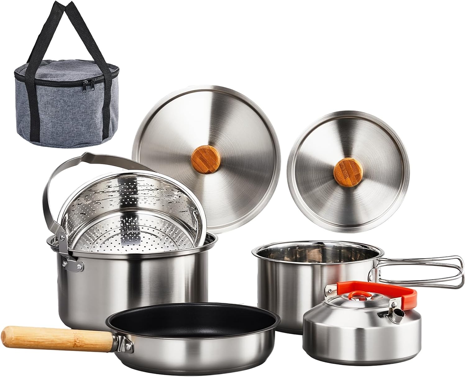 Juego de utensilios de cocina  - Camping Cooking Set With Kettle reseña y precio