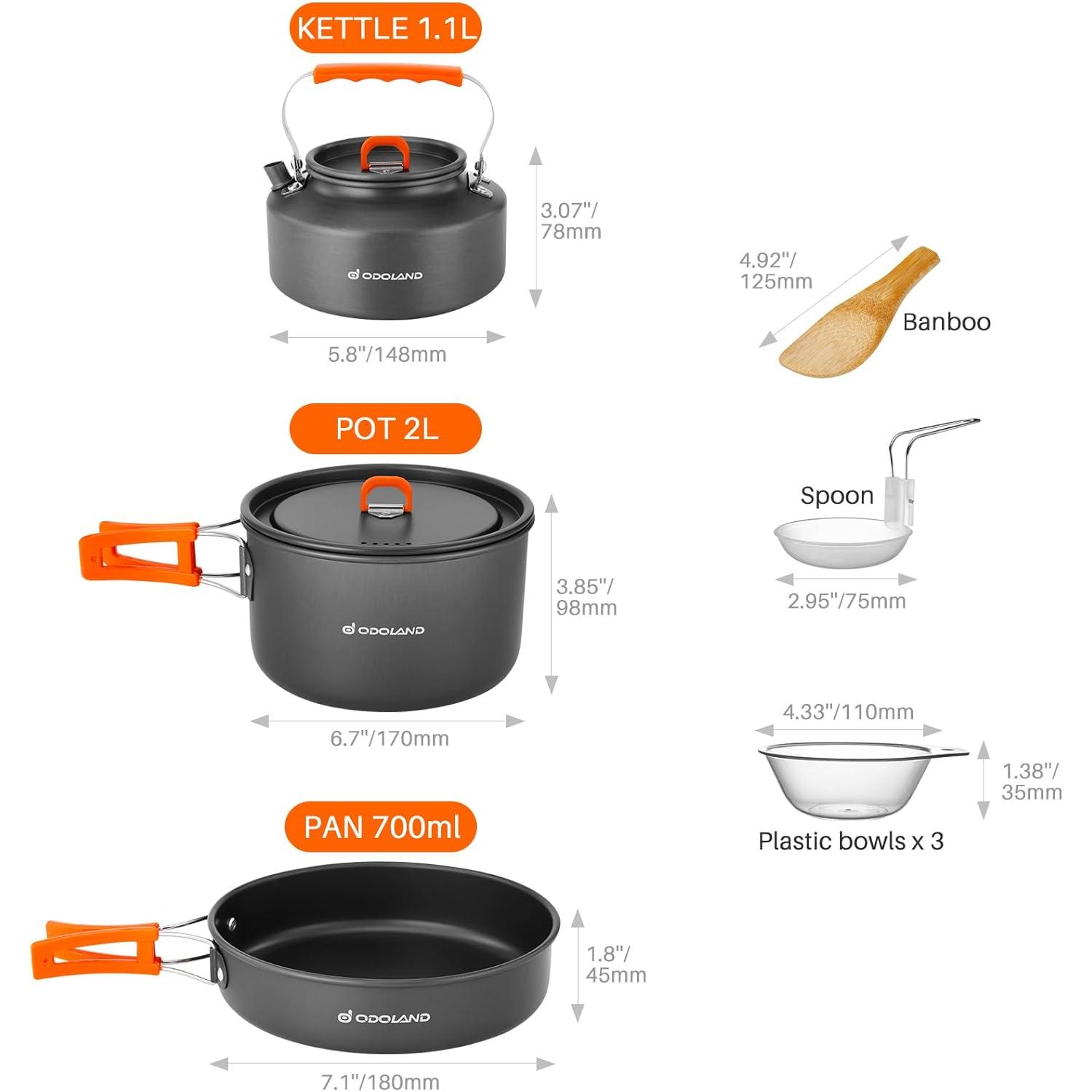 Odoland Juego de 10 Utensilios - Camping Cooking Trangia reseña y precio