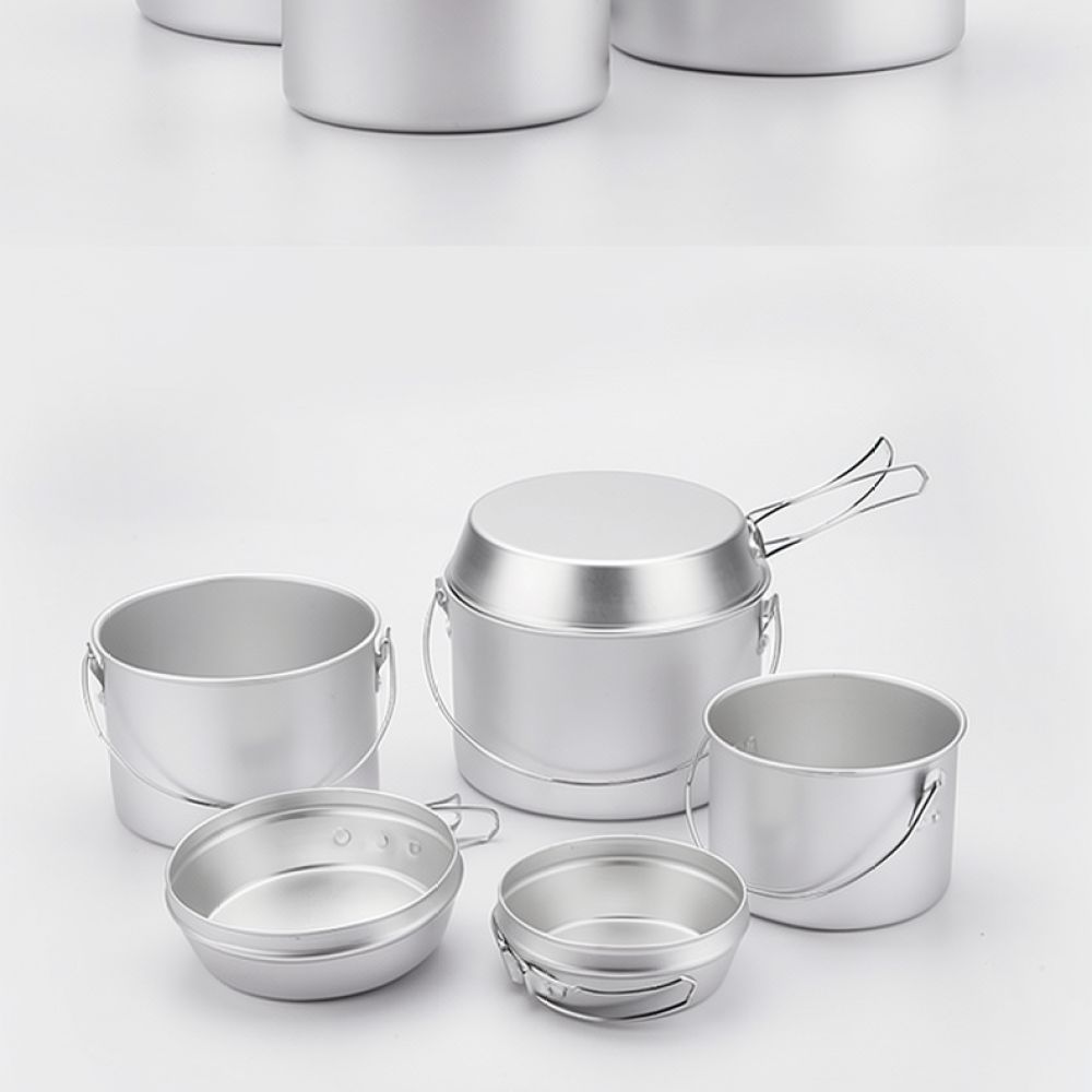 Juego de ollas de aluminio par - Camping Cooking Set Compact reseña y precio