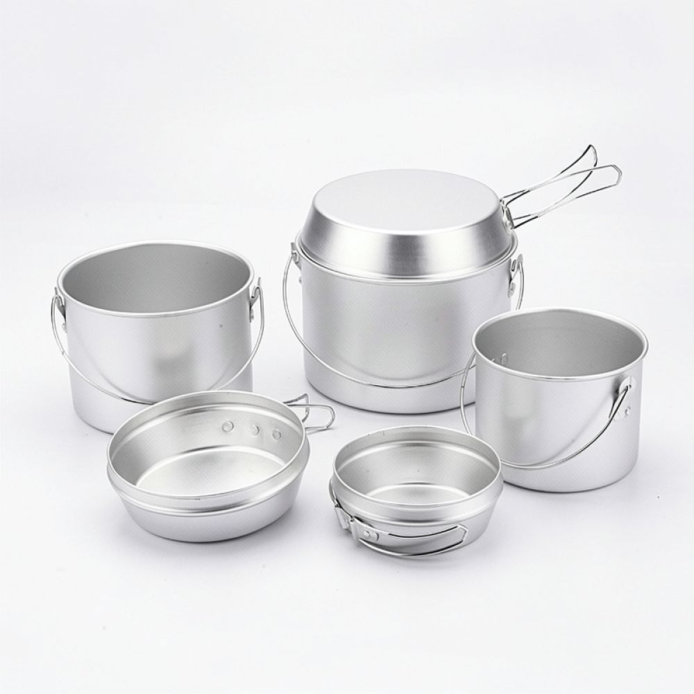 Juego de ollas de aluminio par - Camping Cooking Set Compact reseña y precio