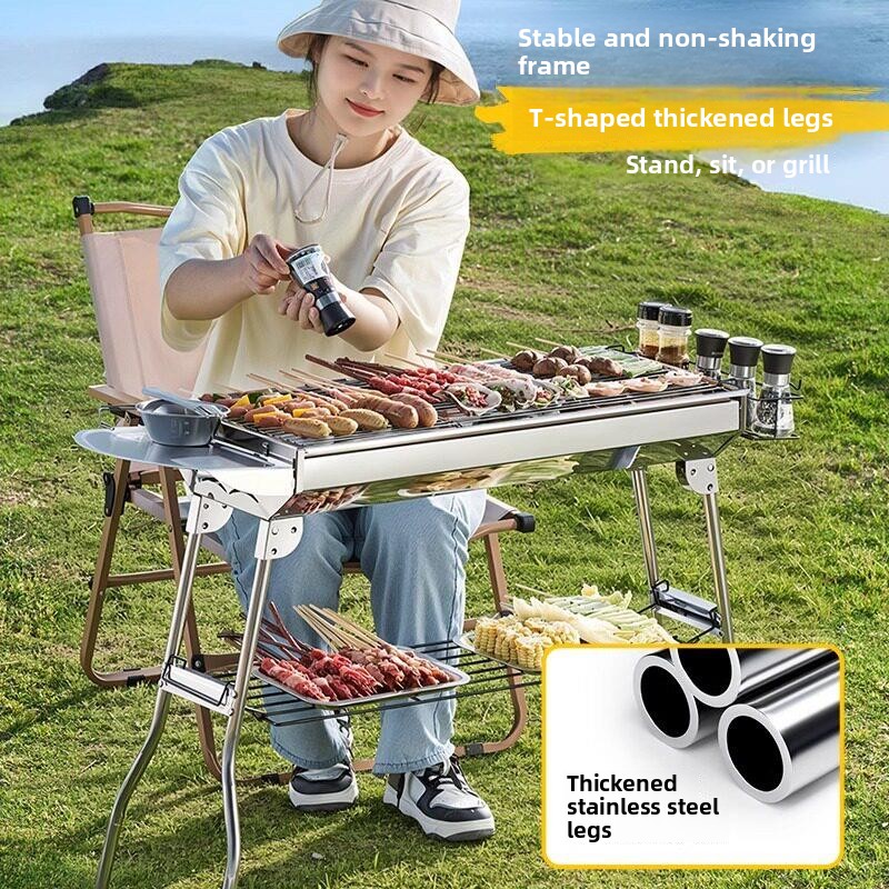 Parrilla Portátil de Acero Ino - Camping Cooking Requirements reseña y precio