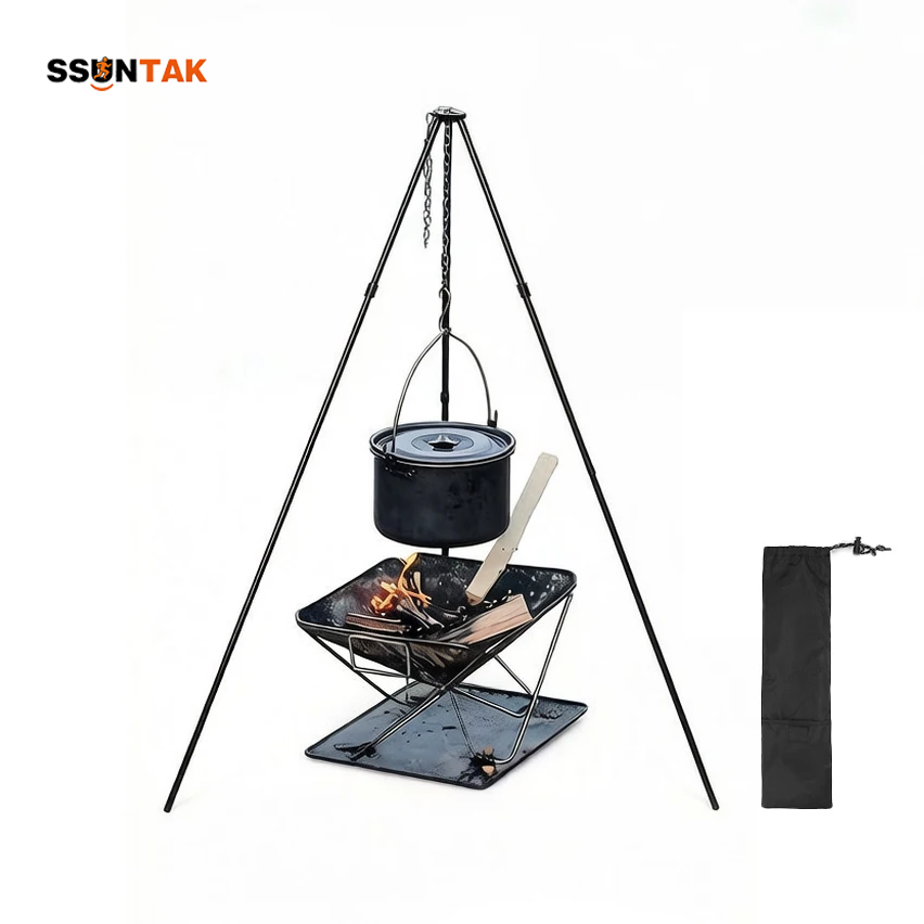 SSUNTAK Soporte Portátil Desmo - Camping Hanging Cooking Pot reseña y precio