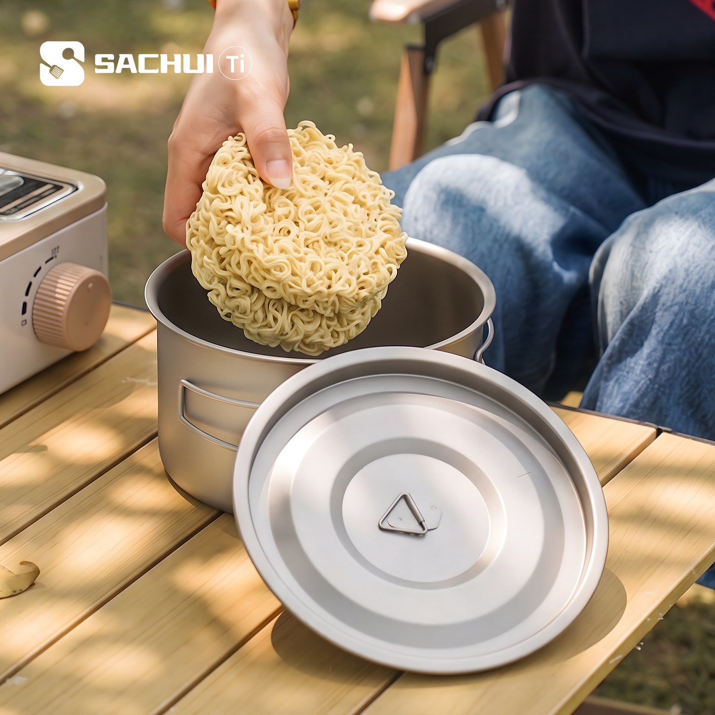 Olla portátil ultraligera de t - Camping Cooking Set Compact reseña y precio
