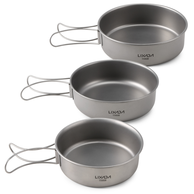 Lixada-cuencos de titanio ultr - Camping Cooking Disc reseña y precio