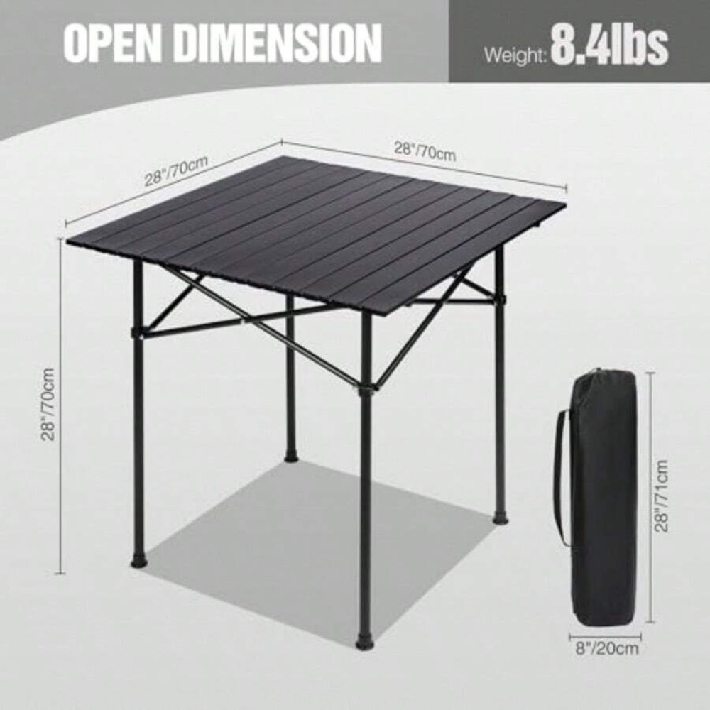 Mesa de camping enrollable, pl - Camping Cooking Requirements reseña y precio