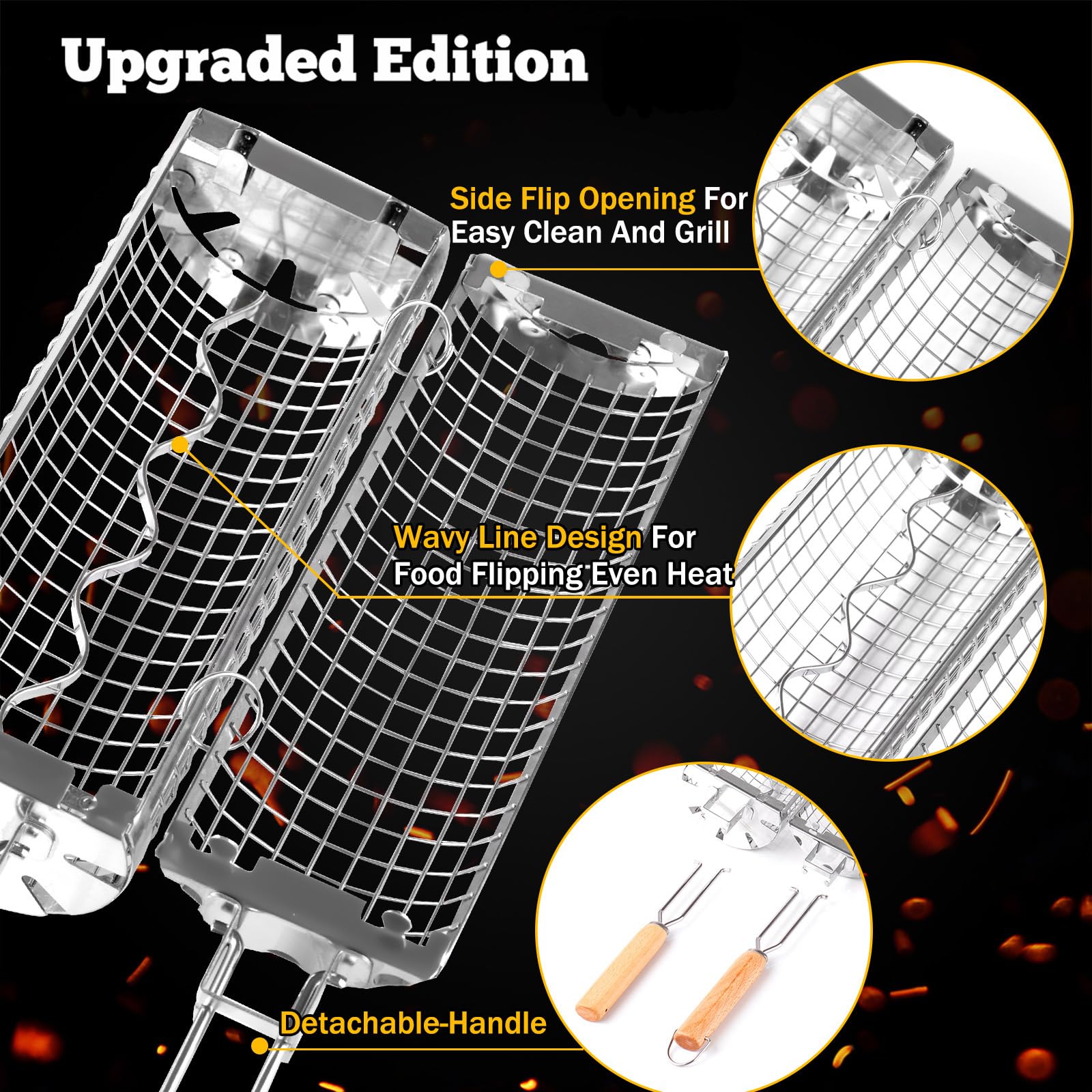 BUYYES-cesta rodante para parr - Camping Cooking Roll reseña y precio